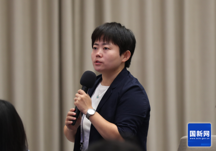 人民日報健康客戶端記者提問（劉健 攝）