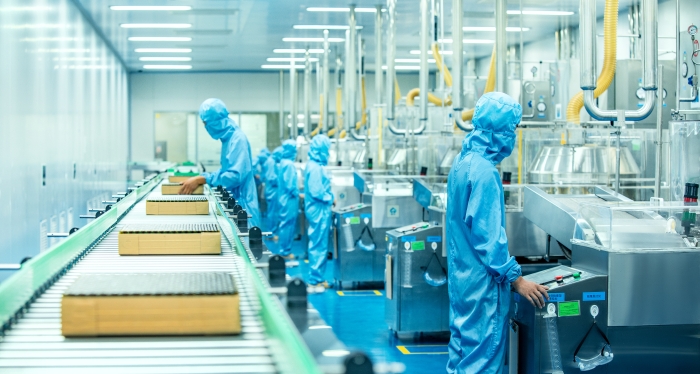 數字賦能高質量生產，圖為揚子江藥業集團生產車間。